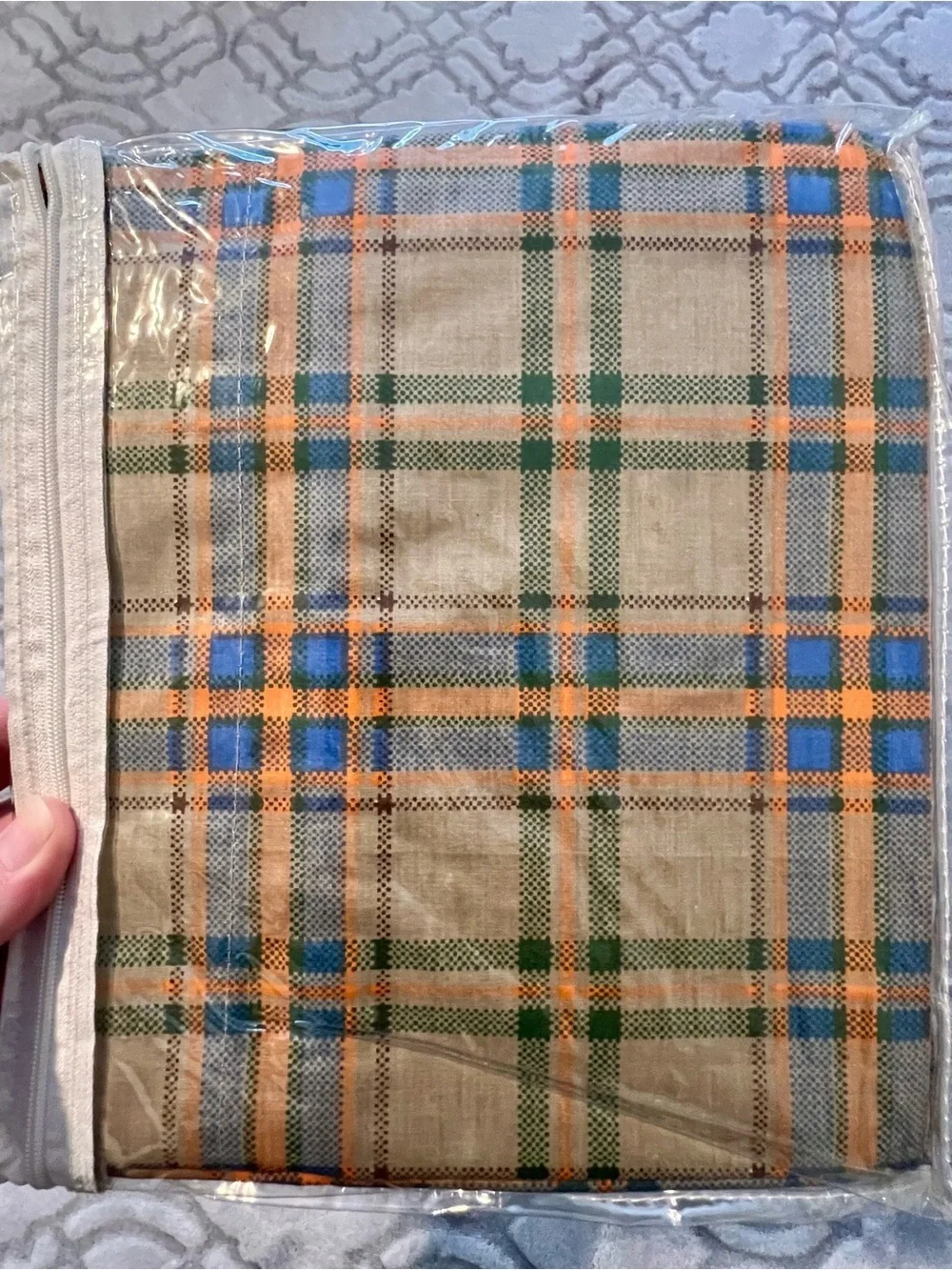 WonderKids Trucks Window Valance Plaid Nursery Curtain NIP